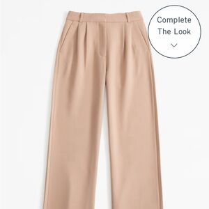 Abercrombie & Fitch Curve Love Sloane Pant 32 Short Light Brown